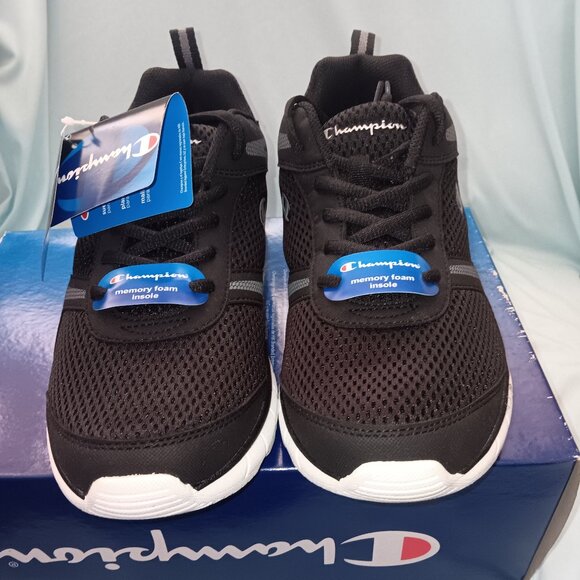 Champion Black Mesh Sneakers Men's Size 11.5 Athletic Shoes Memory Foam 162725 - Picture 1 of 7